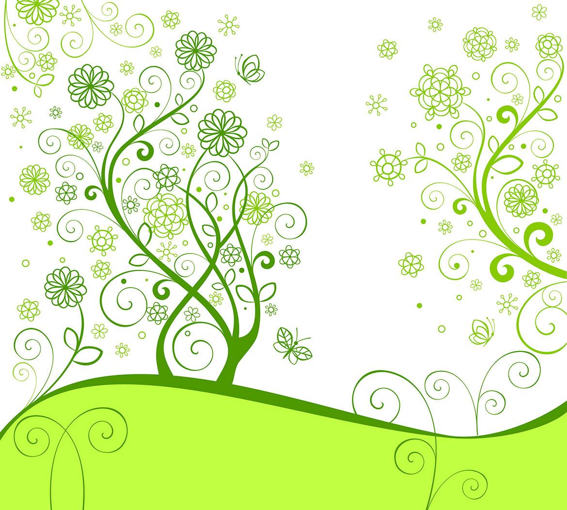 綠色花枝_藤條藤蔓素材